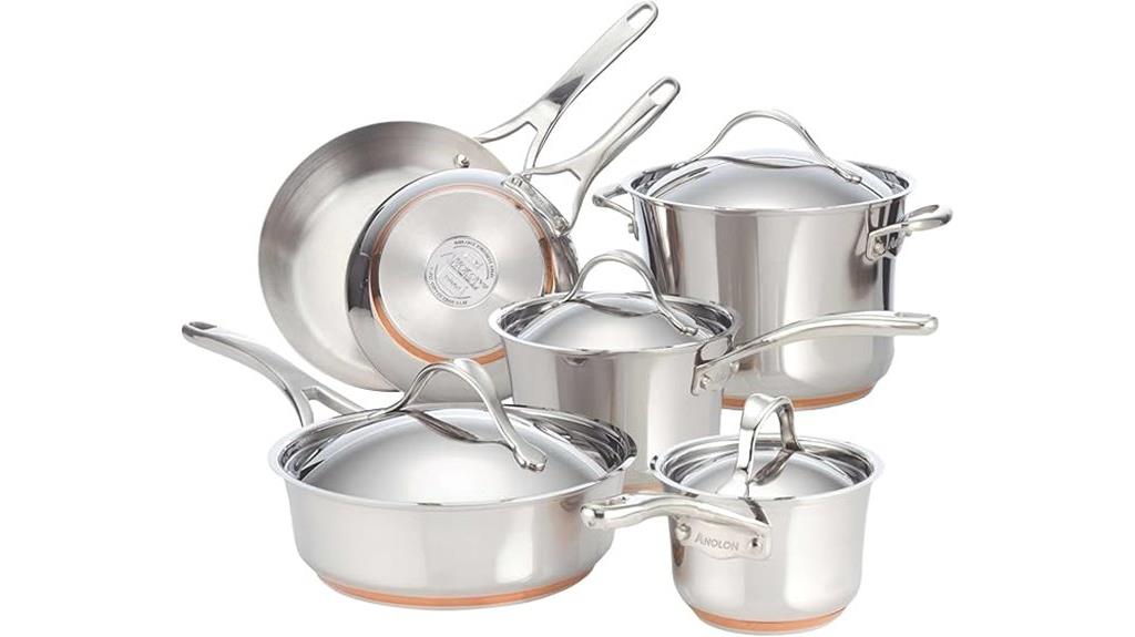 10 piece stainless steel cookware