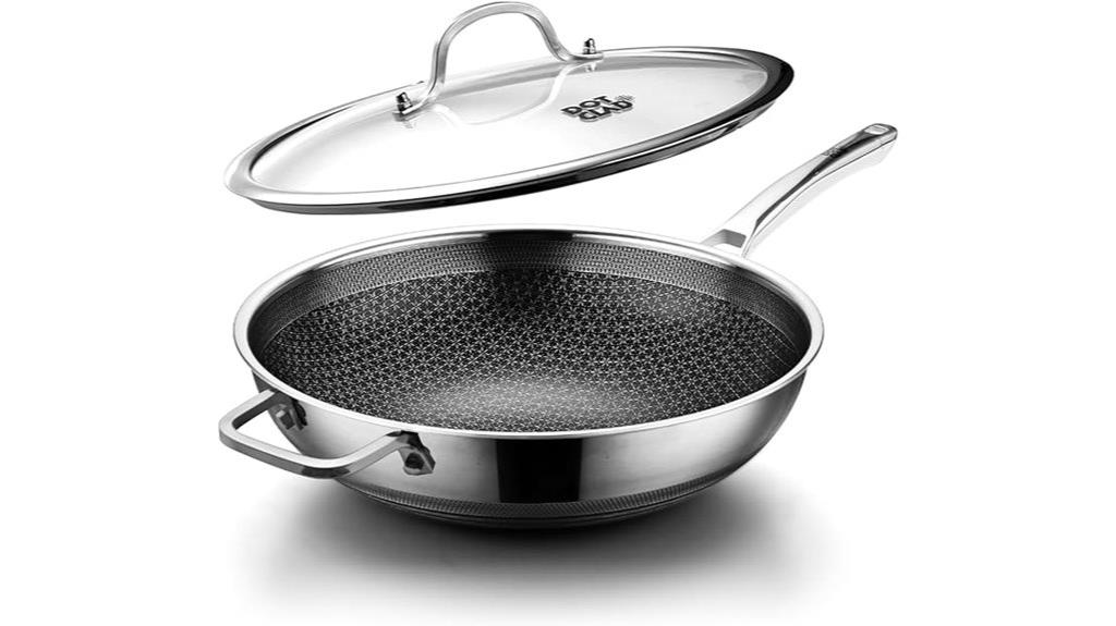 12 inch wok with lid