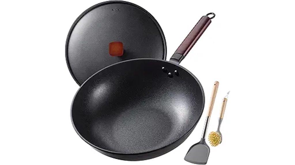 13 inch nonstick wok set