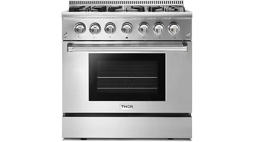 36 inch stainless steel range