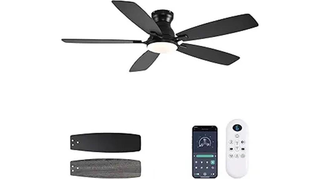 52 inch flush mount fan