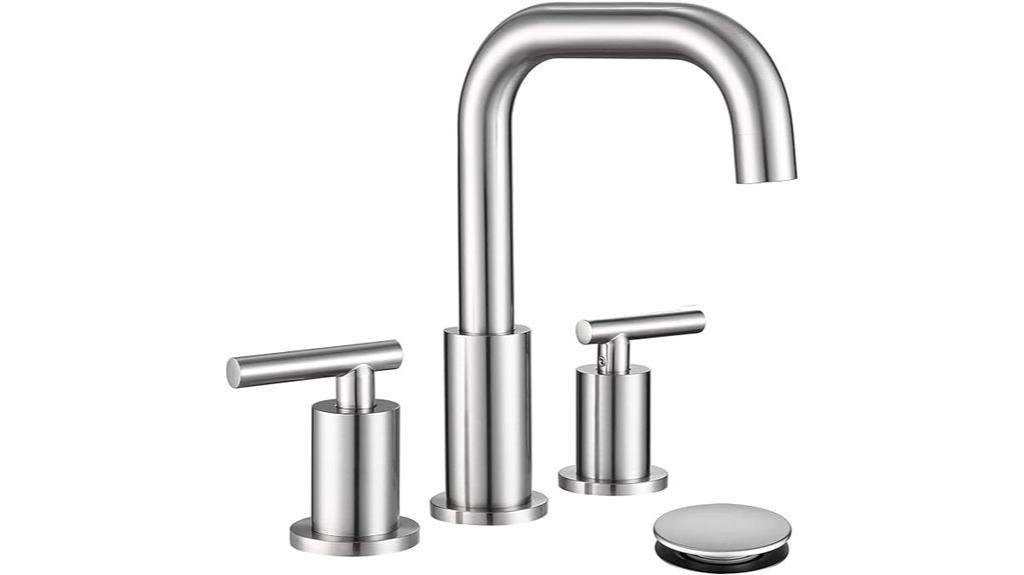 8 inch brushed nickel faucet