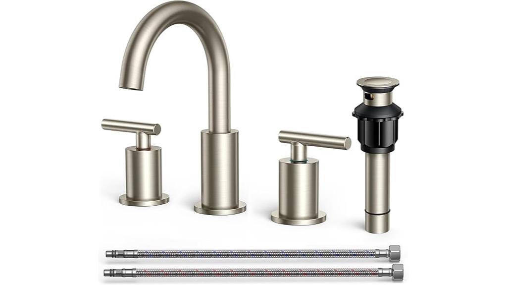 8 inch widespread nickel faucet