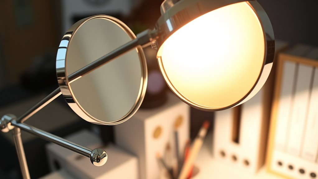 adjust mirror for precise lighting