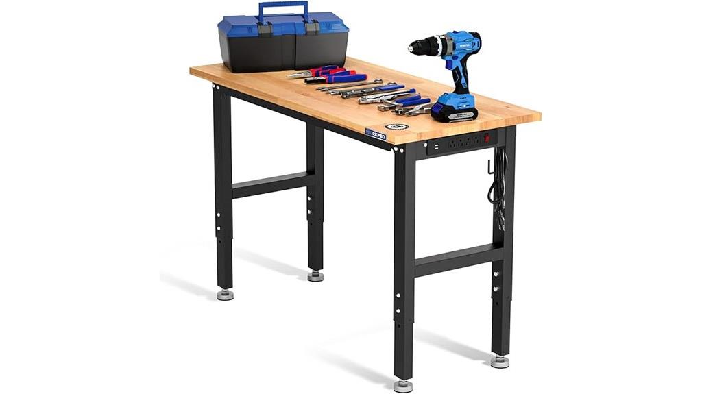 adjustable garage workbench