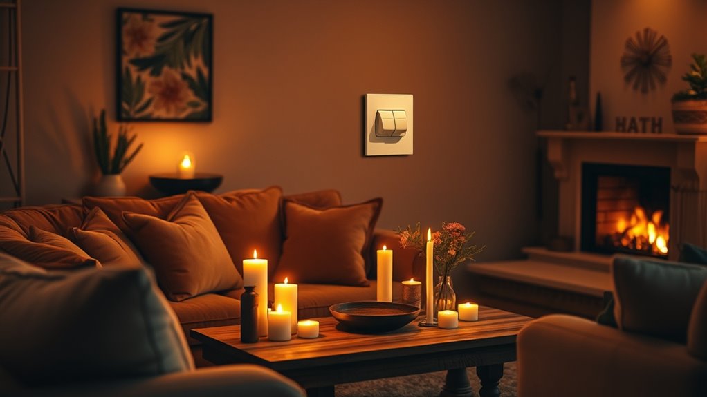 adjustable lighting enhances ambiance
