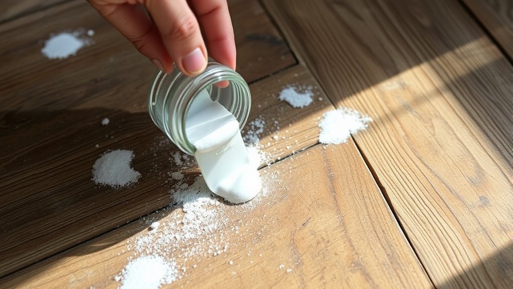 baking soda removes water stains