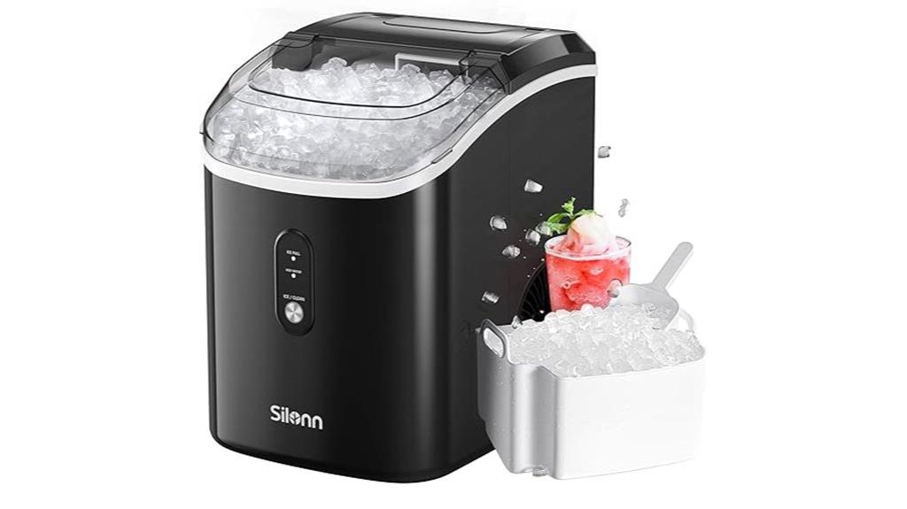 black countertop nugget ice maker