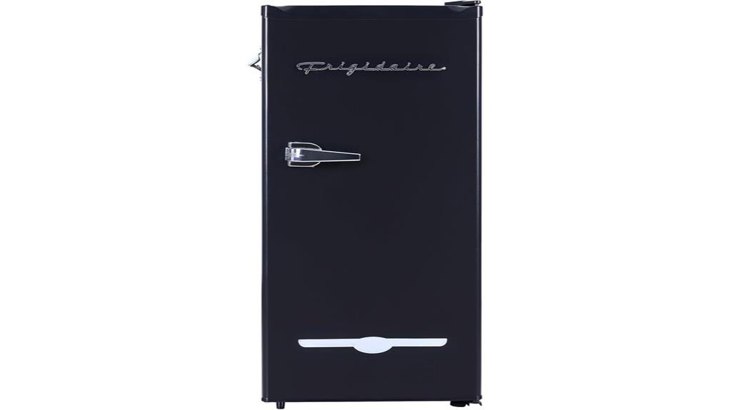 black retro bar fridge