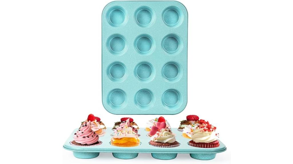 blue 12 cup muffin pan