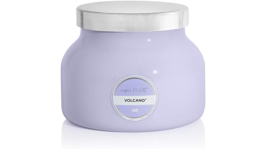 blue volcano candle jar