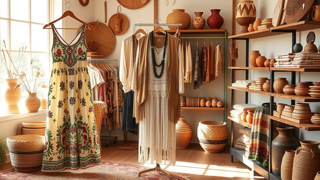 boho layered floral accessories
