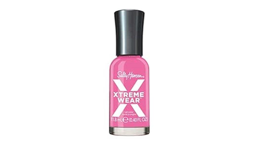 bright pink nail polish