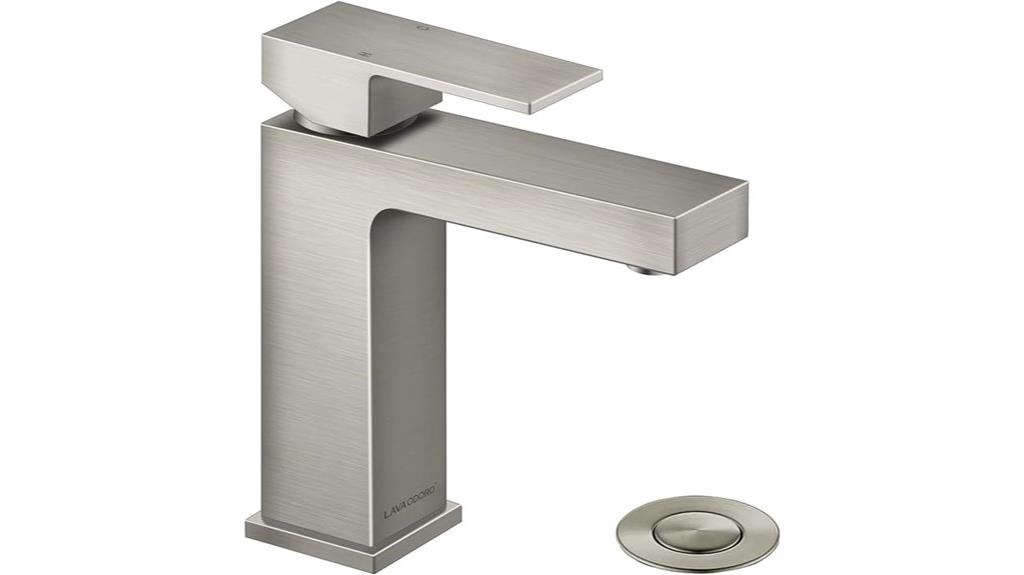 brushed nickel bathroom faucet