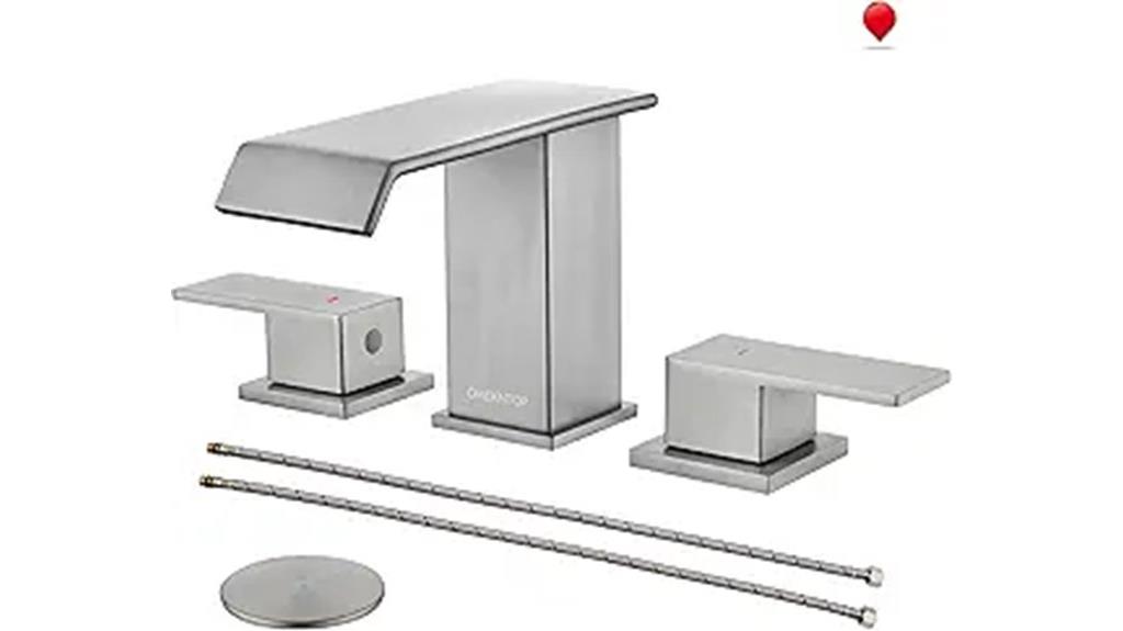 brushed nickel waterfall faucet