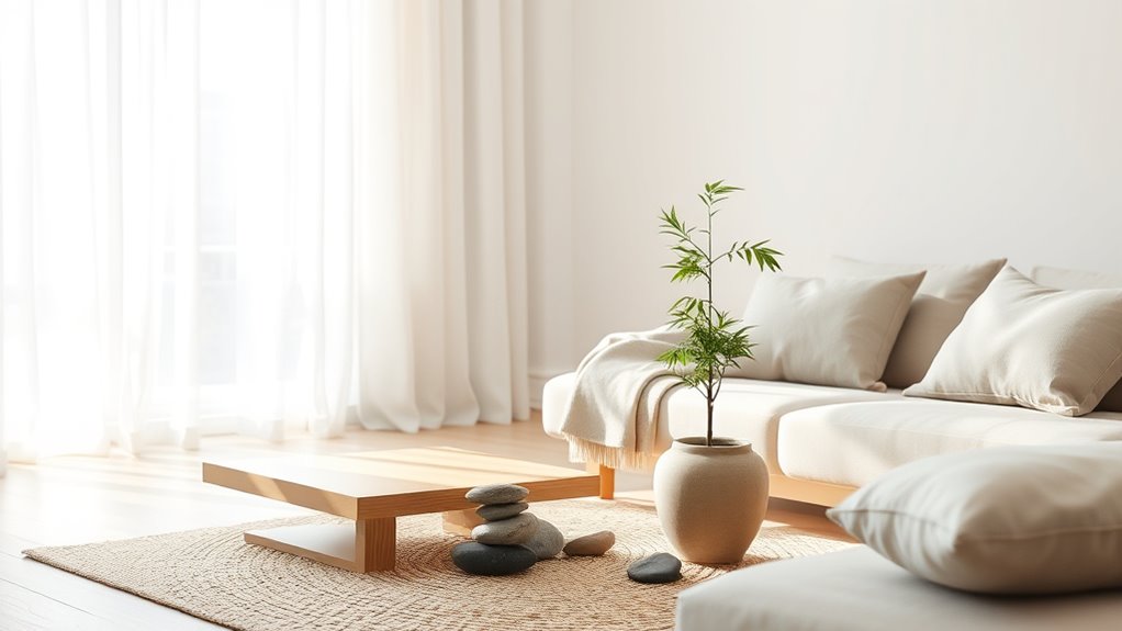 calm minimalist interior design