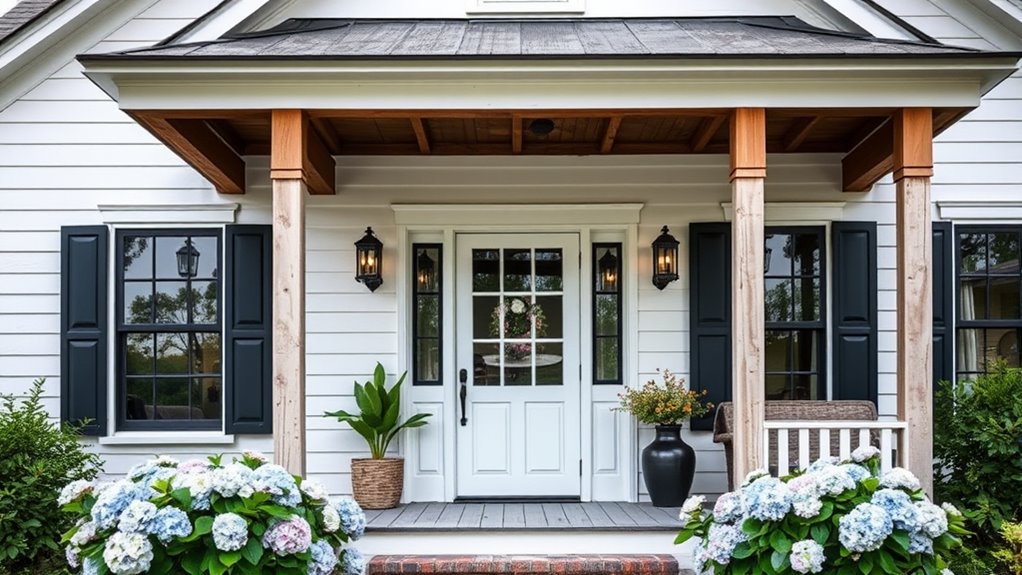 classic wood siding gabled roof