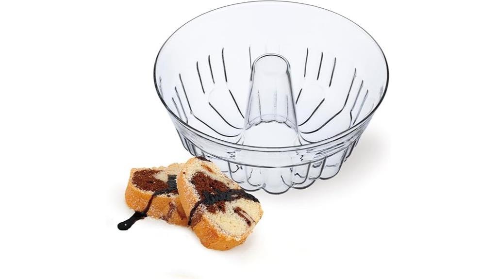 clear glass fluted bundt pan