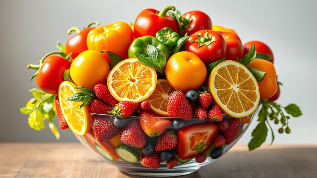 colorful edible spring centerpieces