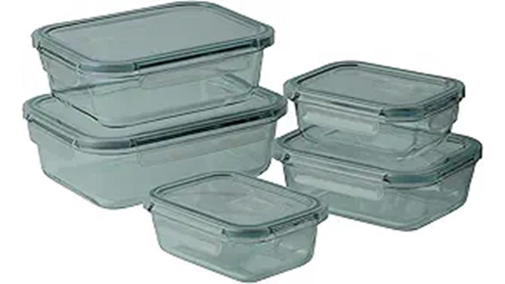 colorful glass food storage