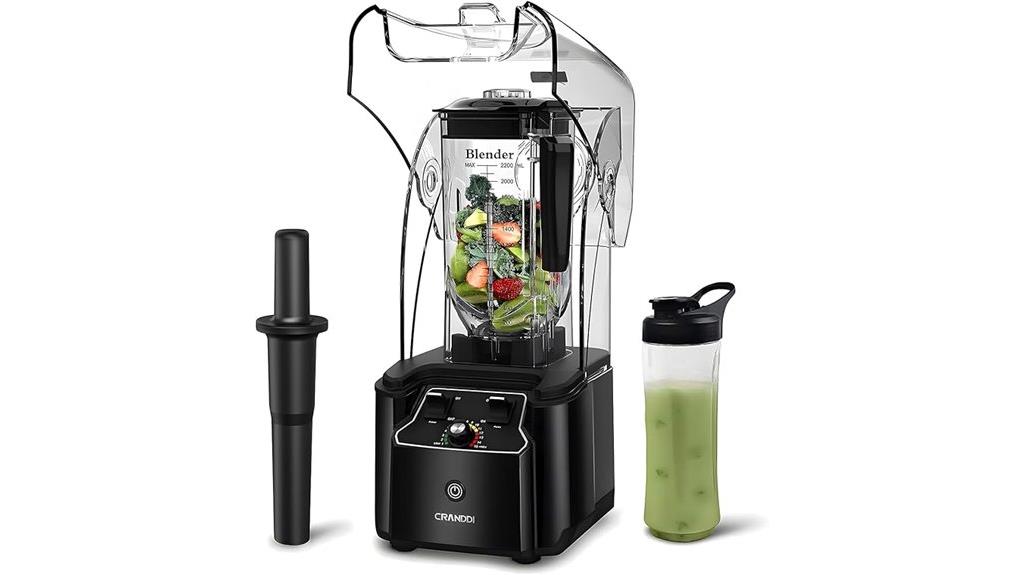 commercial blender with shield