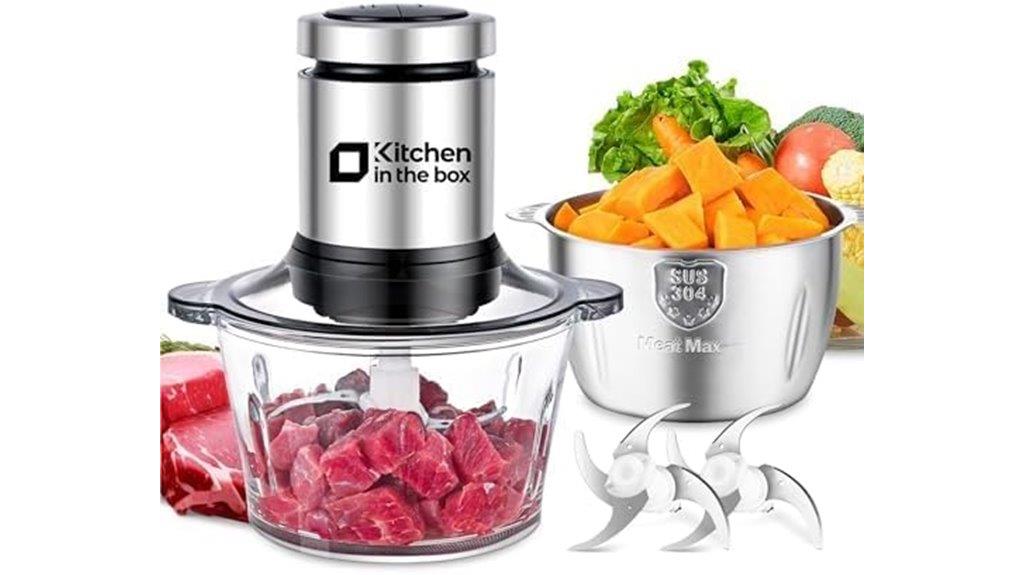 compact 400w dual bowl processor