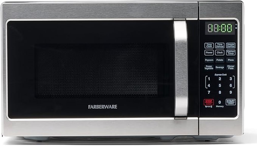 compact 700w microwave oven