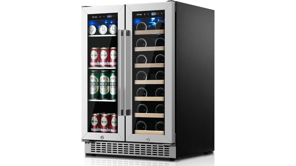 compact dual zone wine cooler