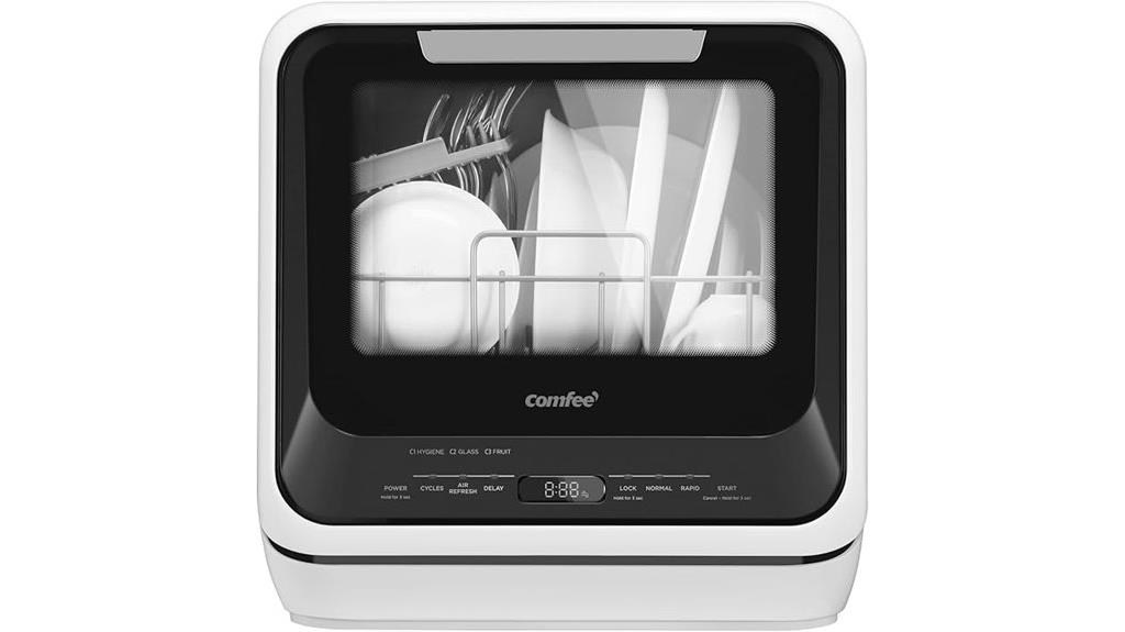 compact portable dishwasher with tank