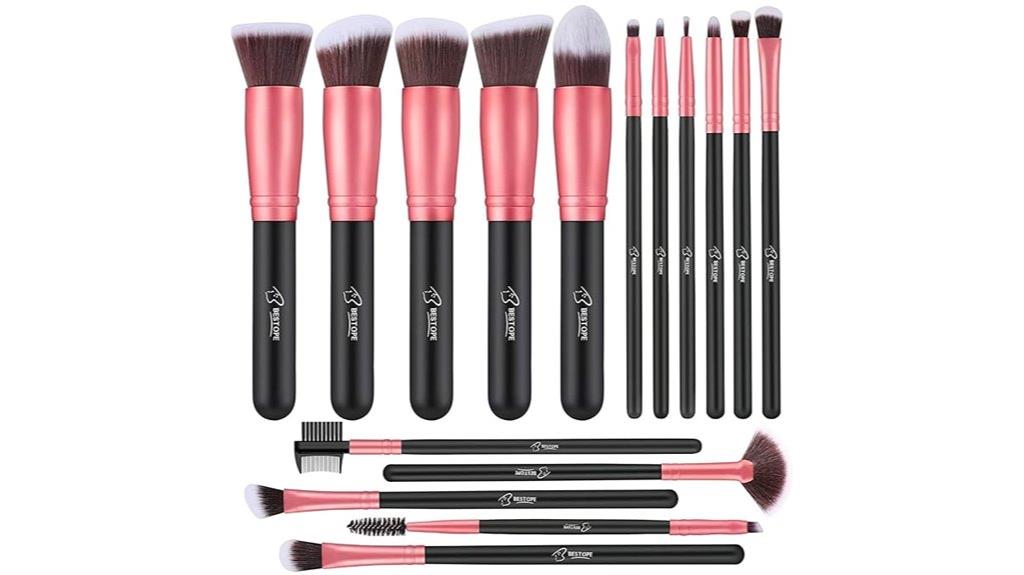 complete 16 piece makeup brush set