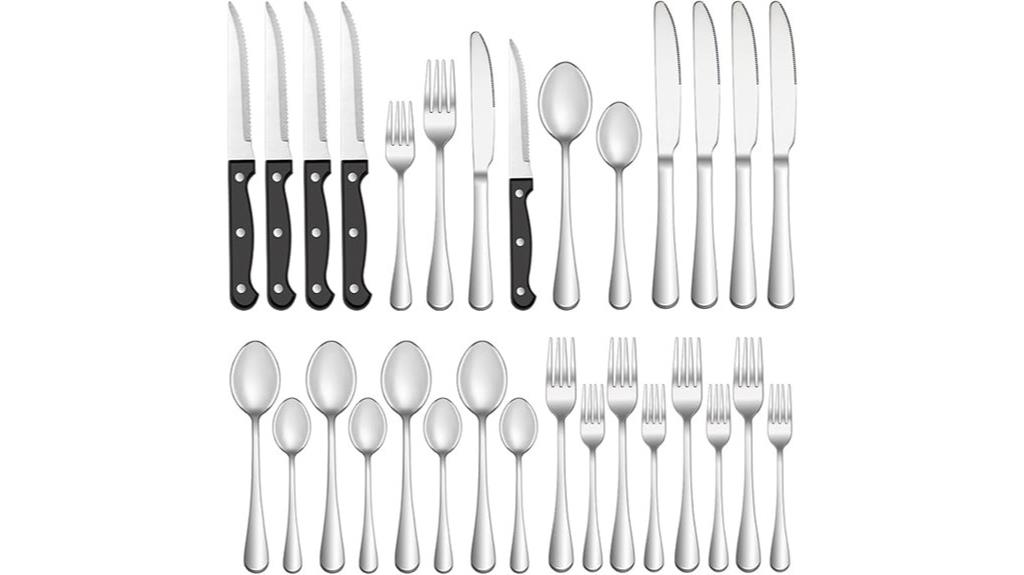 complete stainless steel cutlery
