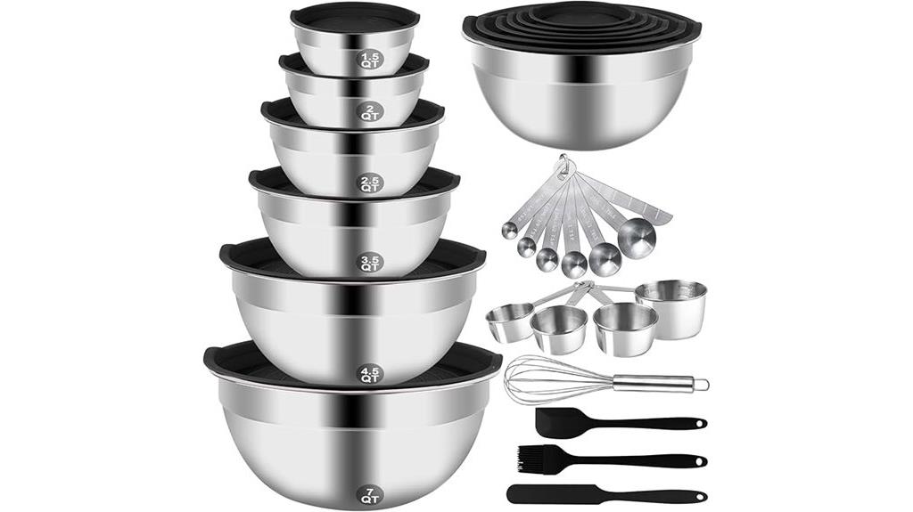 complete stainless steel mixing set