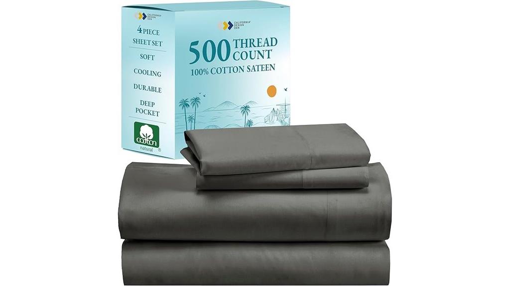cooling cotton sheets queen