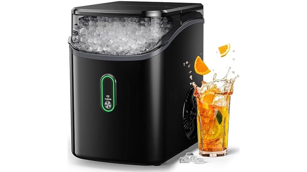 countertop ice maker with self cleaning