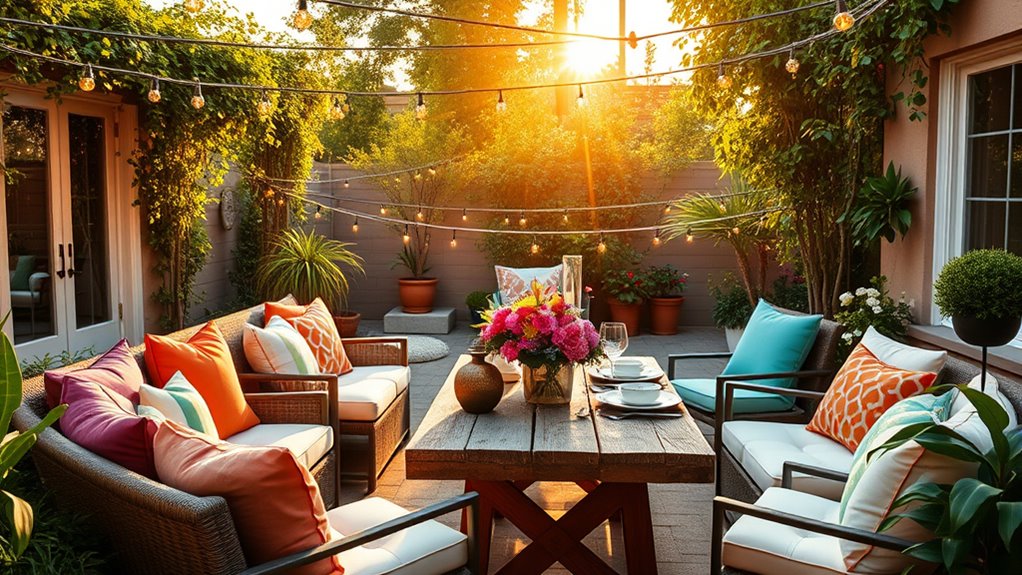 cozy eco friendly outdoor seating