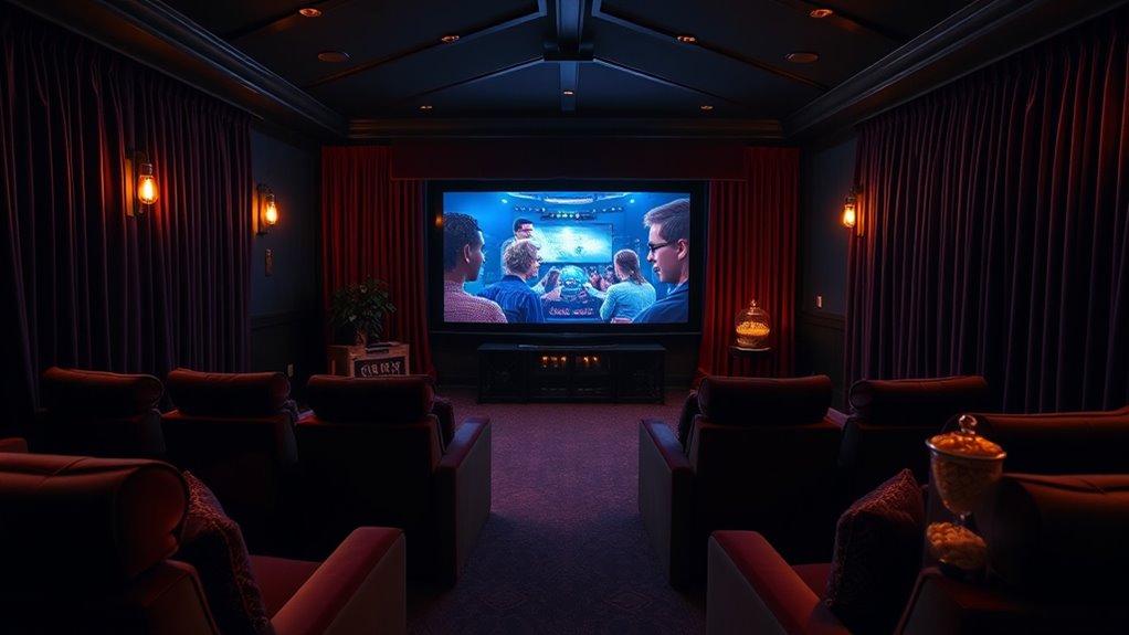 cozy themed movie environment