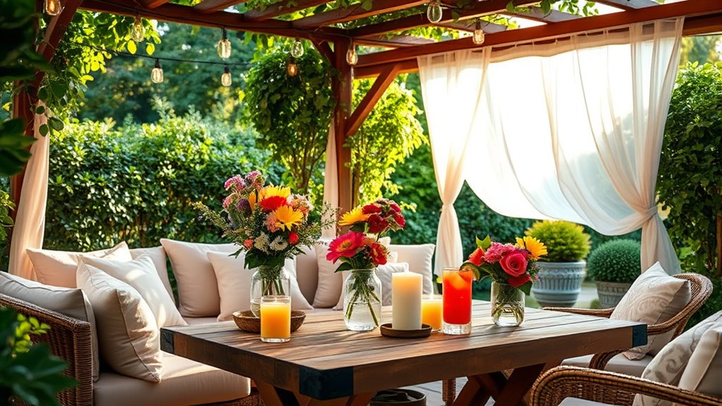 create relaxed patio ambiance