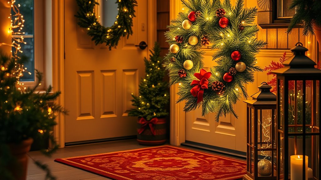 create warm sparkling entrance