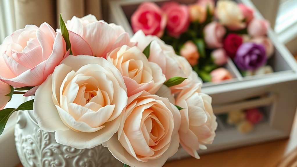 creative faux flower storage