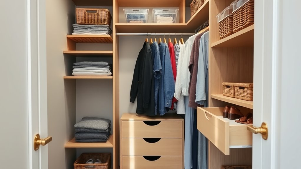 creative tiny closet organizers