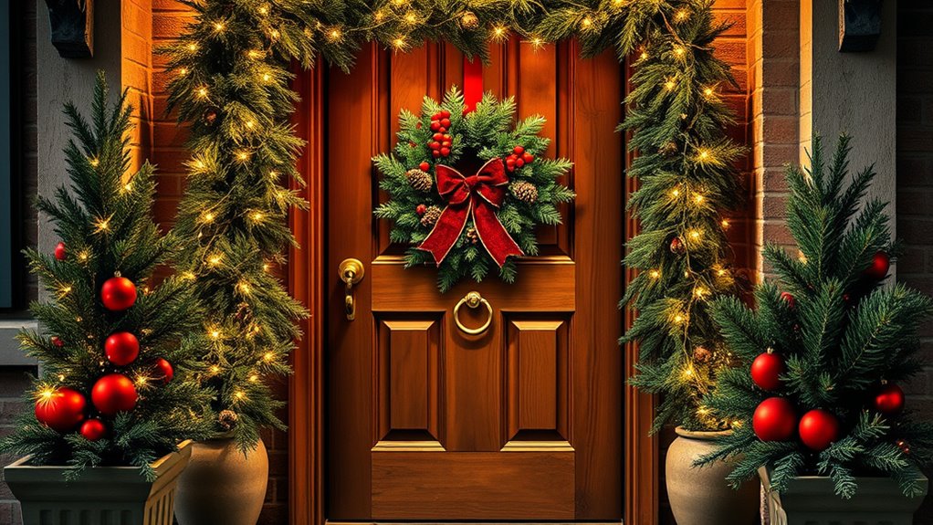 decorate entryway for holidays