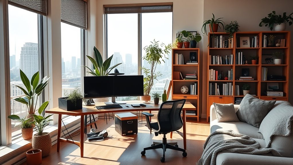 dedicated ergonomic home workspace