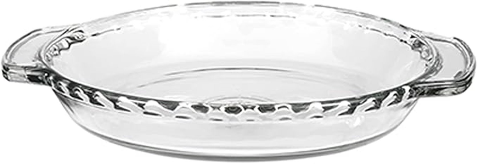 deep clear glass pie plate