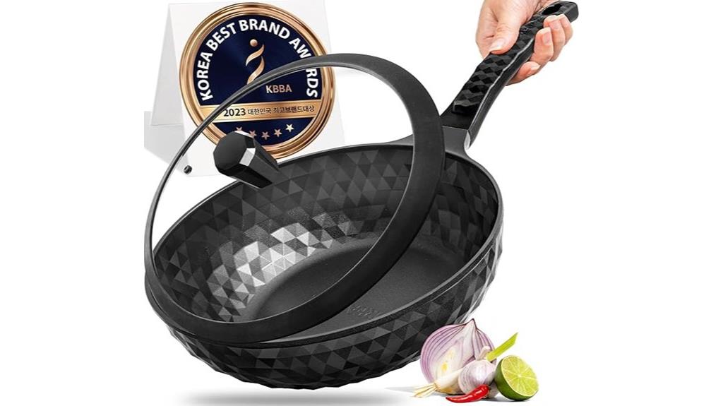 diamond non stick wok