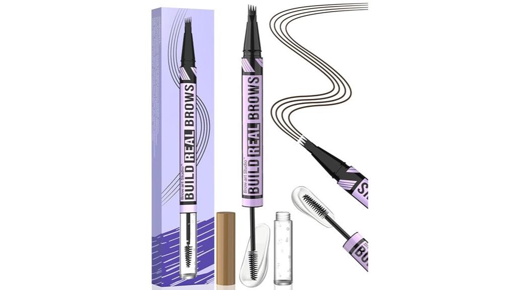 dual ended dark brown eyebrow makeup