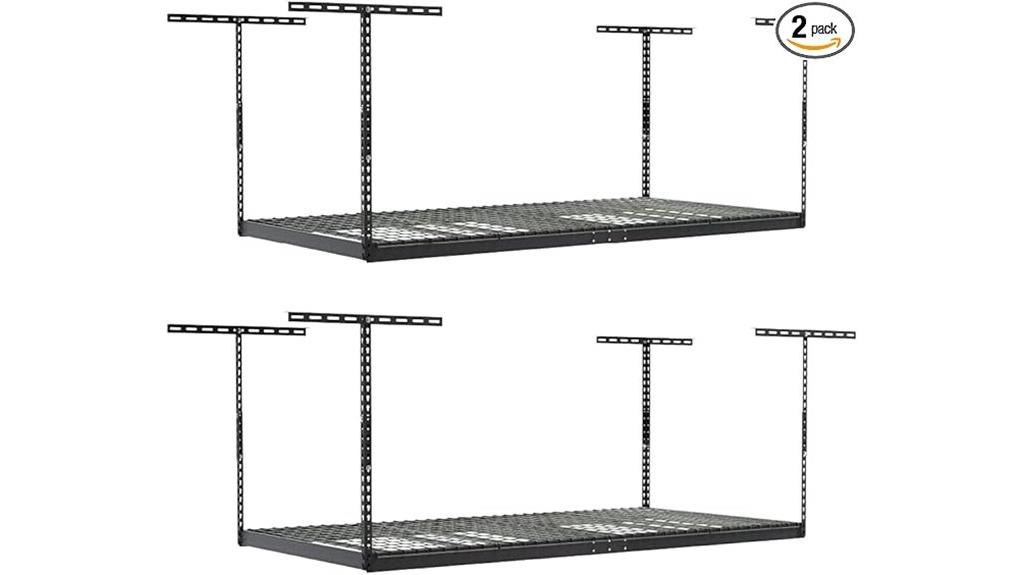 dual pack garage racks