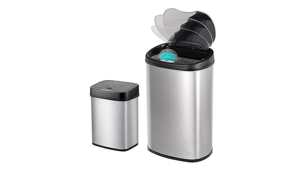 dual sensor waste bins
