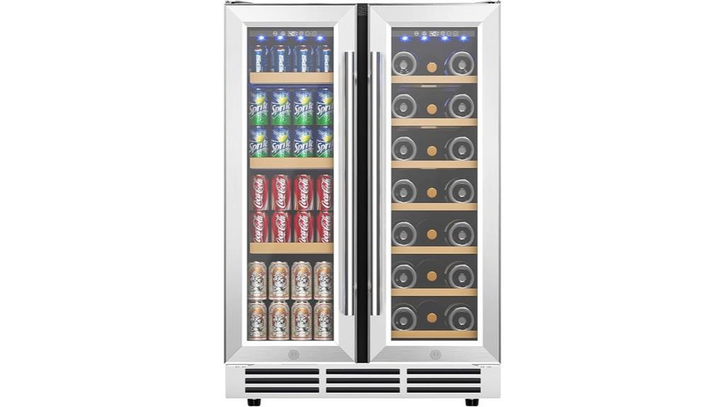 dual zone glass wine refrigerator