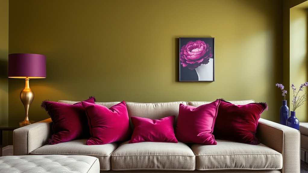 earthy colors with vibrant accents