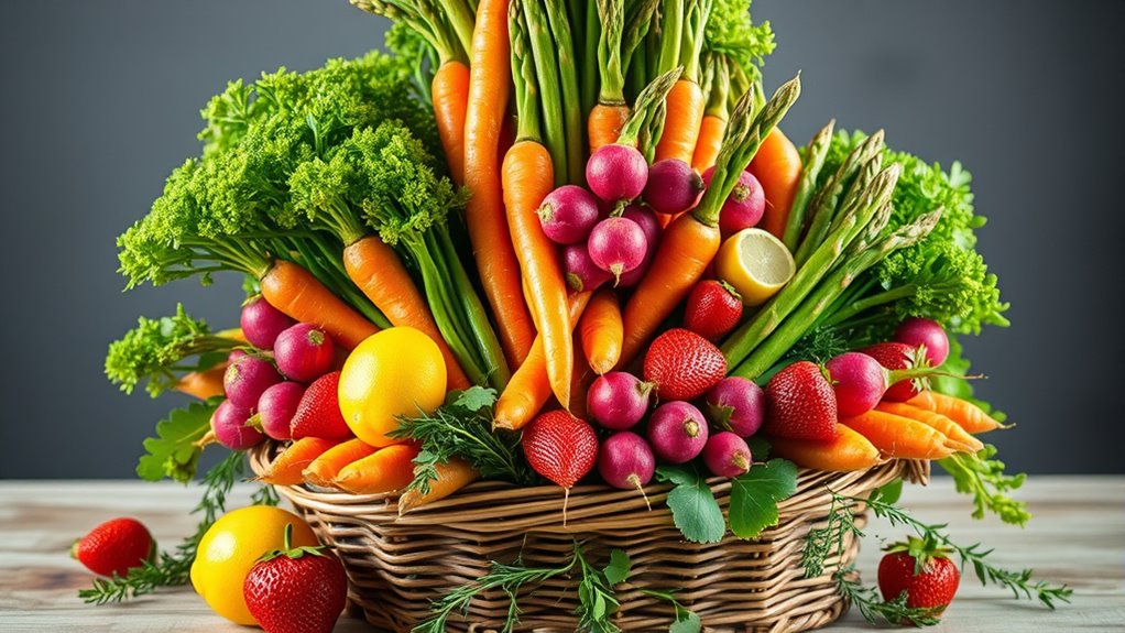 edible seasonal produce centerpieces
